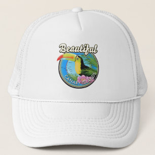 Beautiful Canary islands vintage style logo Trucker Hat