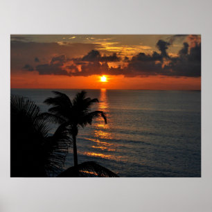Beautiful Cancun Sunset Poster