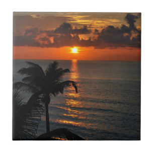 Beautiful Cancun Sunset Tile