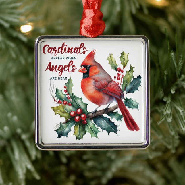 Beautiful Cardinals Appear When Angels Are Near Metal Tree Decoration (Tree)