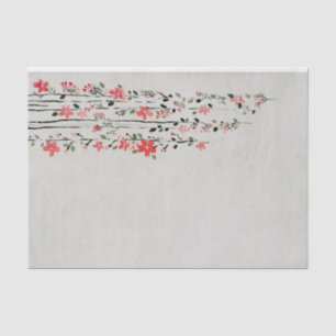 Beautiful Cascading Red Flowers Tissue Paper
