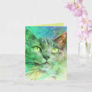 Beautiful Cat Art - Blank Card