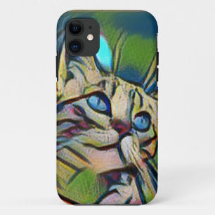 Beautiful Cat Artwork iPhone 11 Case