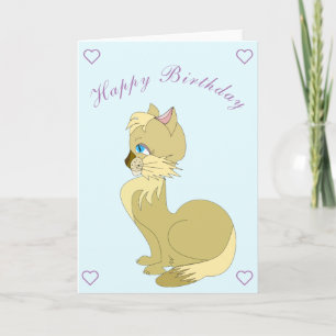 Beautiful Cat Birthday Card