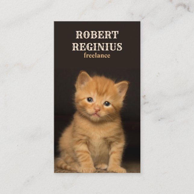 Beautiful Cat Business Card (Front)