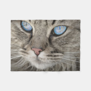 Beautiful Cat Close-up Fleece Blanket