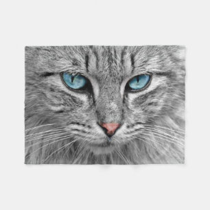 Beautiful Cat Close-up Fleece Blanket