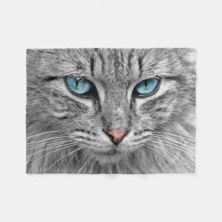 Beautiful Cat Close-up Fleece Blanket
