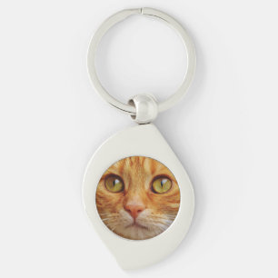 Beautiful cat custom photo key ring