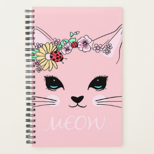 Beautiful Cat Face Meow, Kitty Lover Gift,Cute Cat Planner