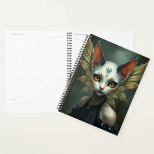 Beautiful Cat Fairy portrait  Planner