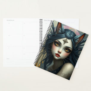 Beautiful Cat Fairy portrait  Planner