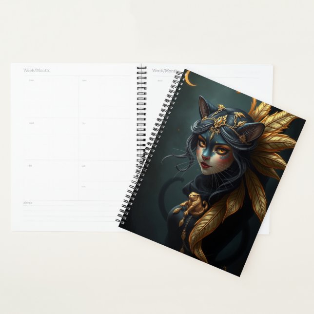 Beautiful Cat Fairy portrait  Planner (Display)