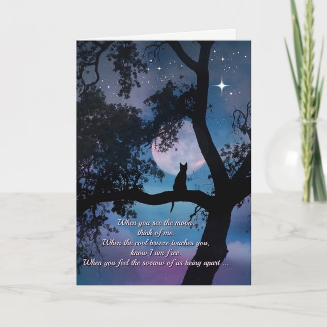 Beautiful Cat Poem Sympathy Card (Front)