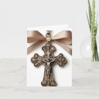 Beautiful Catholic Christian Cross Crucifix Card