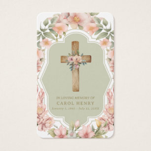 Beautiful Catholic In Memory Hail Mary Prayer Card