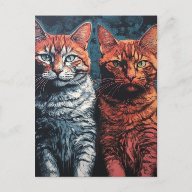 Beautiful Cats Postcard (Front)