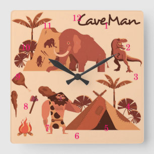 Beautiful Cave Man Images Wall Clock