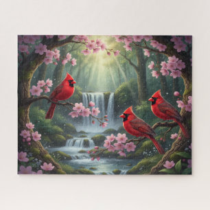 Beautiful Celestial Cardinals Jigsaw Puzzle