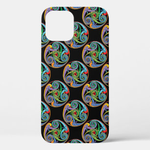Beautiful Celtic Mandala with Colourful Swirls iPhone 12 Case