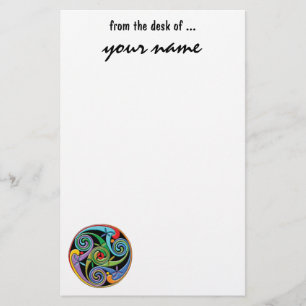 Beautiful Celtic Mandala with Colourful Swirls Stationery