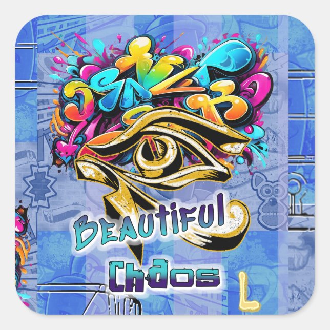 Beautiful Chaos, 3x3 in Square Sticker (Front)