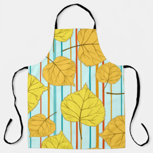 Beautiful cheerful autumn seamless pattern with co apron
