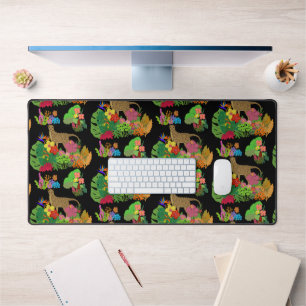 Beautiful, Cheetah and Tropical Jungle  Desk Mat