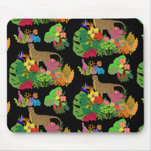 Beautiful, Cheetah and Tropical Jungle  Mouse Mat