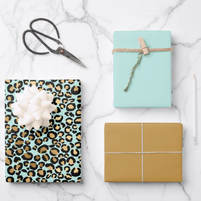 Beautiful Cheetah Exotic Wrapping Paper Sheet (Front)