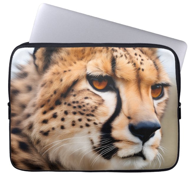 Beautiful Cheetah Laptop Sleeve (Front)