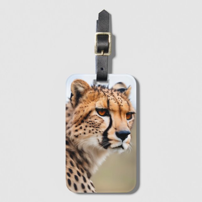 Beautiful Cheetah Luggage Tag (Front Vertical)