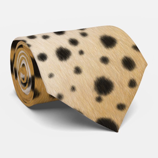 Beautiful Cheetah Spots Wild Animal Print Tie (Rolled)