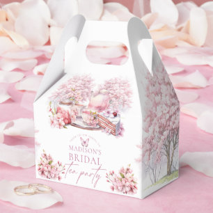 Beautiful Cherry Blossom Bridal Tea Favour Box