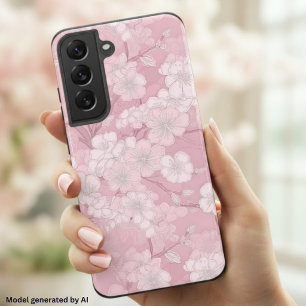 Beautiful Cherry Blossom Design - Pink Floral Samsung Galaxy Case