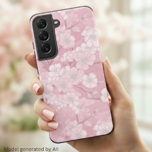 Beautiful Cherry Blossom Design - Pink Floral Samsung Galaxy Case
