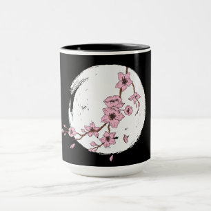 Beautiful cherry blossoms moon mug