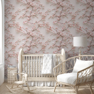 Beautiful Cherry Blossoms Pattern Wallpaper