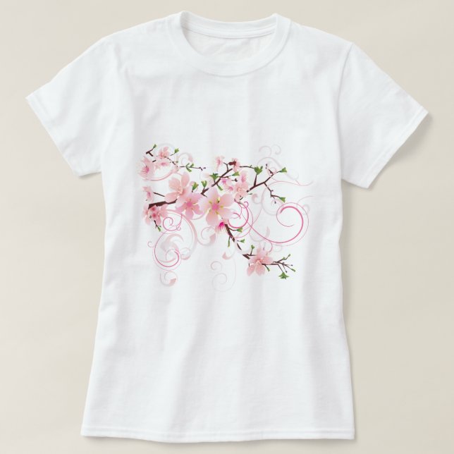 Beautiful Cherry Blossoms T-Shirt (Design Front)