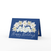 Beautiful Chic Floral Bouquet White Flower Holiday