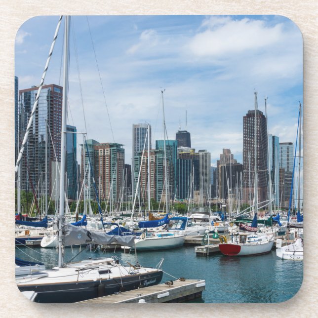 Beautiful Chicago Harbour Coaster (Front)