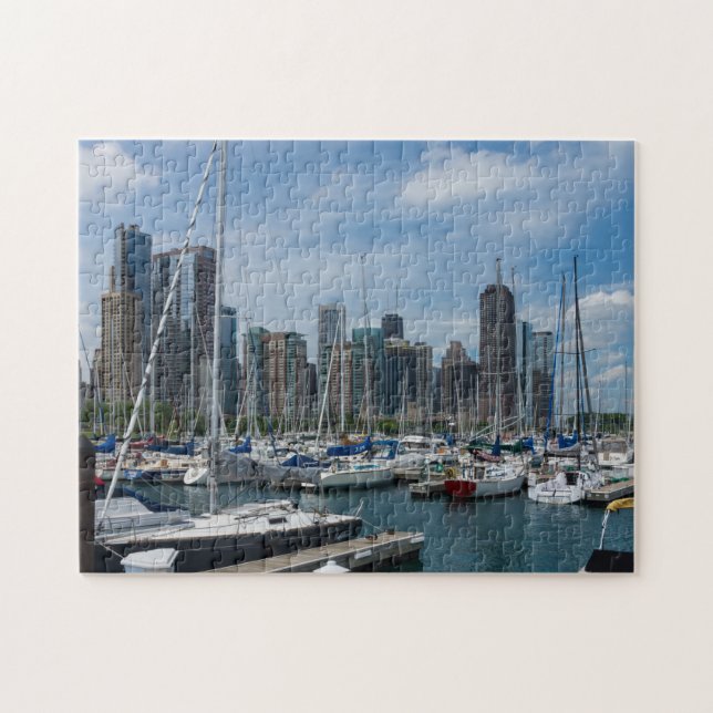 Beautiful Chicago Harbour Jigsaw Puzzle (Horizontal)