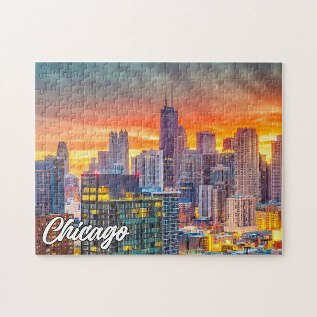 Beautiful Chicago, Illinois, United States Jigsaw Puzzle (Horizontal)