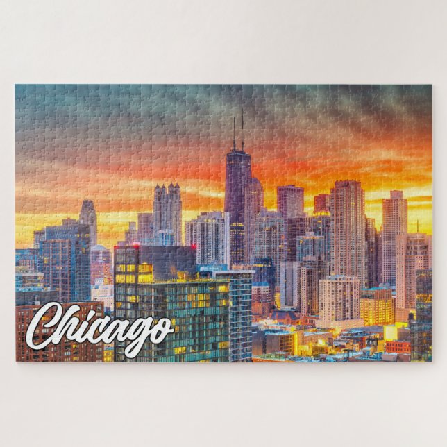 Beautiful Chicago, Illinois, United States Jigsaw Puzzle (Horizontal)