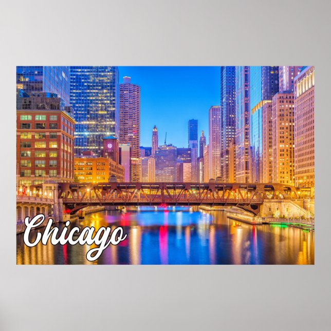 Beautiful Chicago, Illinois, United States Poster (Front)