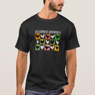 Beautiful Chickens Many Different Chicken Breeds F T-Shirt