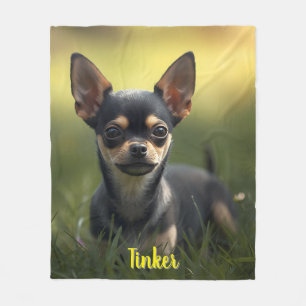 Beautiful Chihuahua Personalised Fleece Blanket