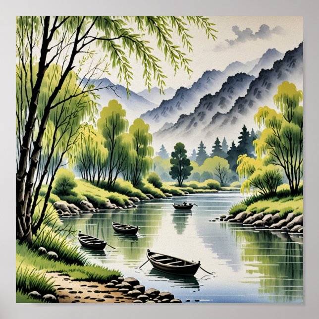 Beautiful Chinese Landscape Poster (Front)