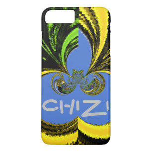 Beautiful Chizi Golden Blue latest abstract design iPhone 8 Plus/7 Plus Case