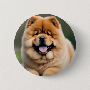 Beautiful Chow Chow 6 Cm Round Badge